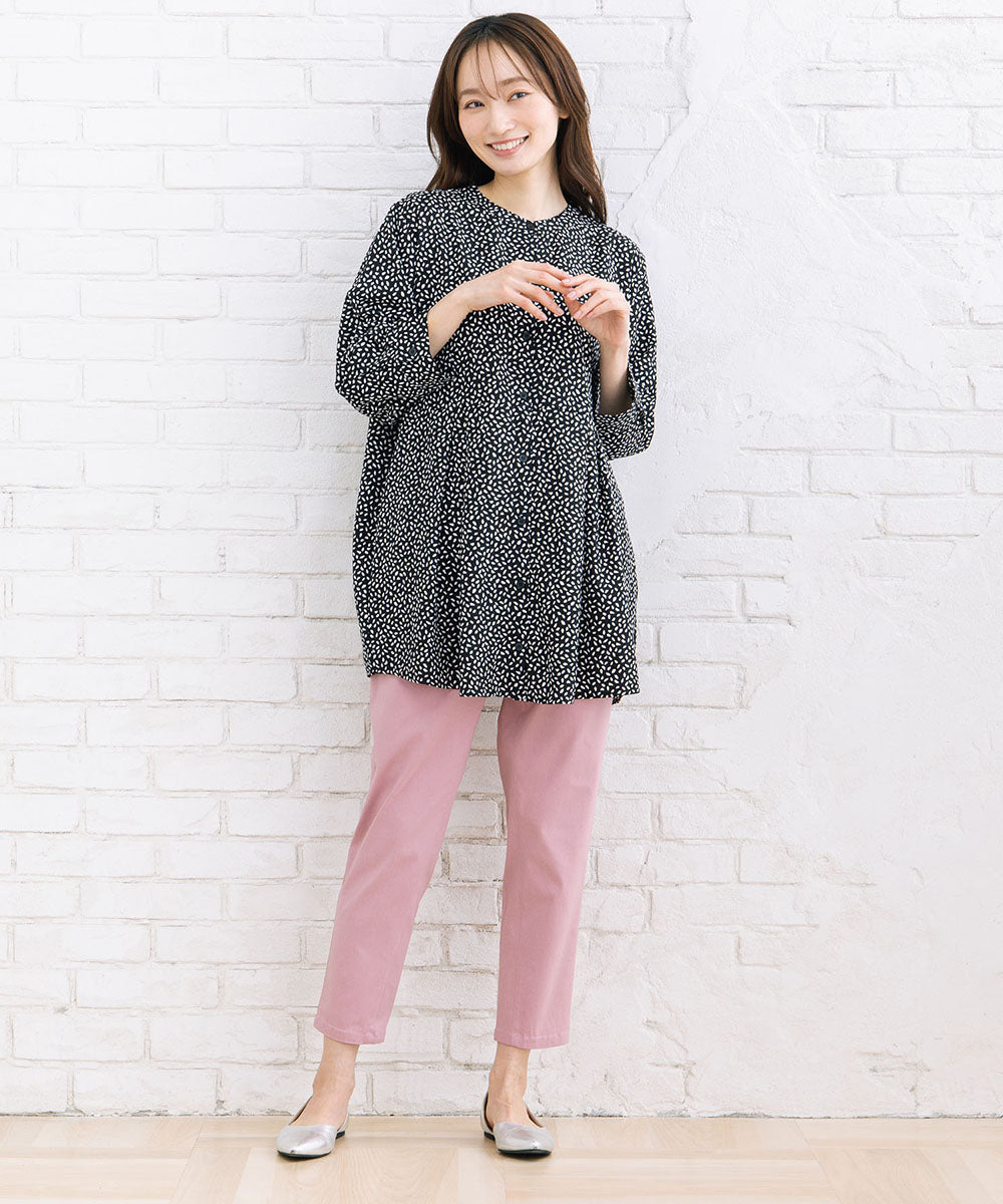 【sabstreet bis】【web限定】 ウエストタックジョーゼットブラウス