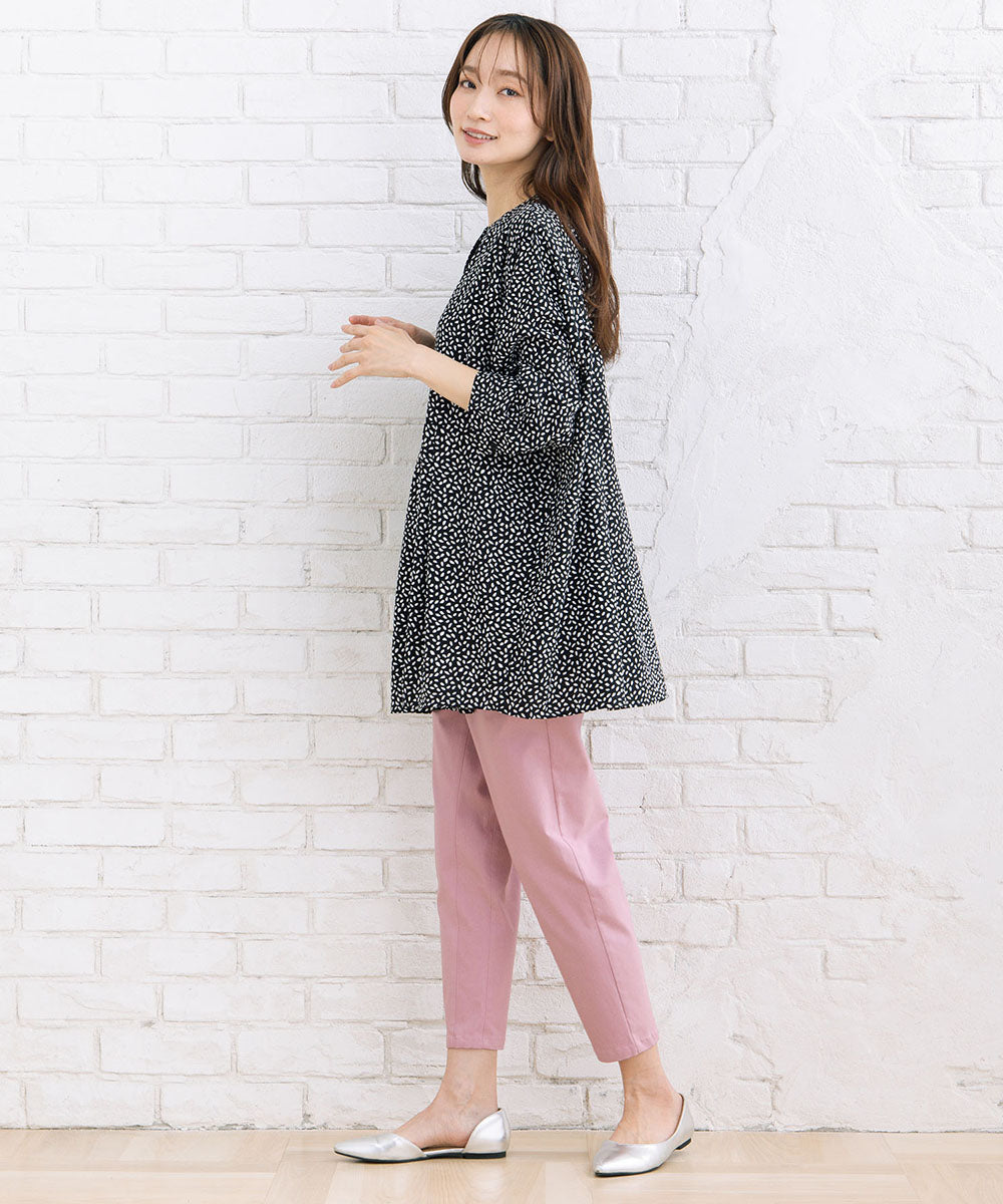 【sabstreet bis】【web限定】 ウエストタックジョーゼットブラウス