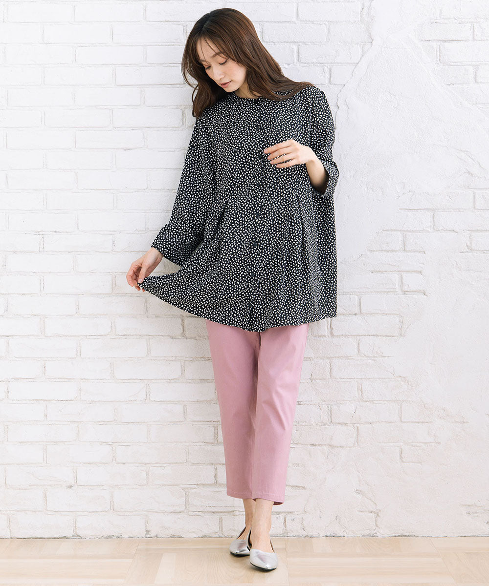 【sabstreet bis】【web限定】 ウエストタックジョーゼットブラウス