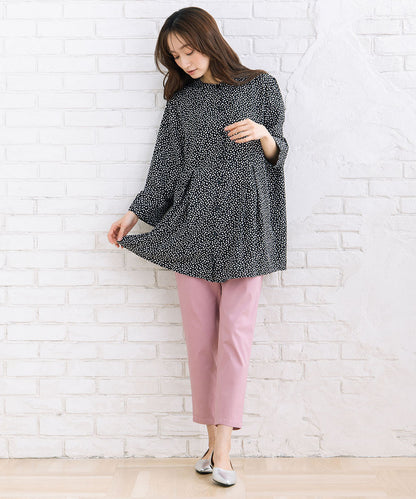 【sabstreet bis】【web限定】 ウエストタックジョーゼットブラウス