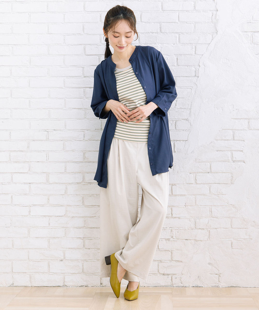 【sabstreet bis】【web限定】 ウエストタックジョーゼットブラウス