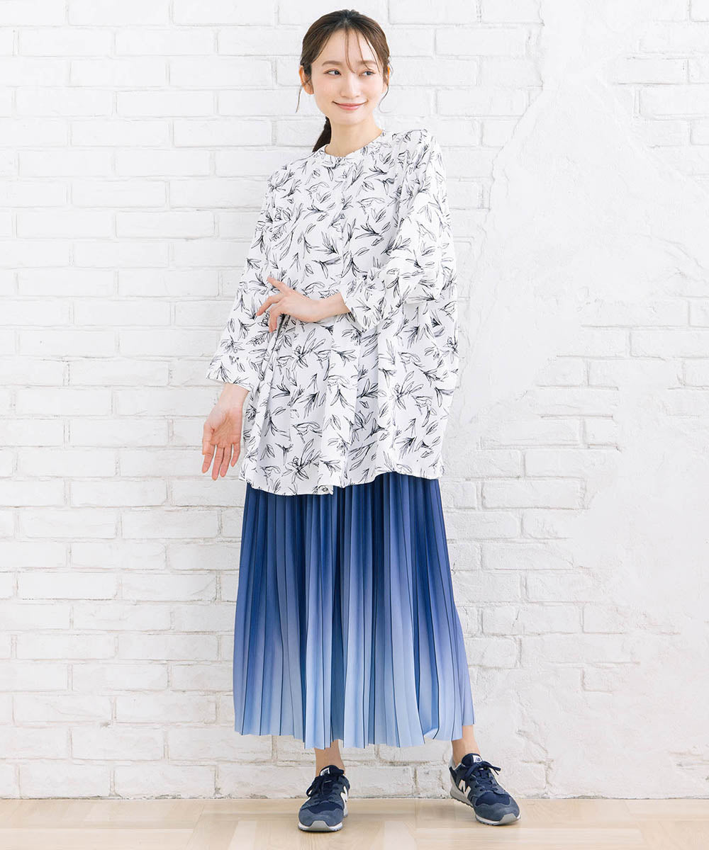 【sabstreet bis】【web限定】 ウエストタックジョーゼットブラウス