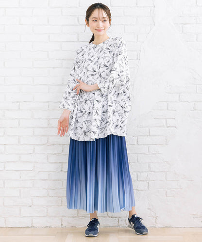 【sabstreet bis】【web限定】 ウエストタックジョーゼットブラウス