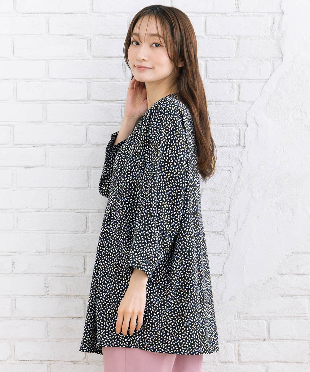 【sabstreet bis】【web限定】 ウエストタックジョーゼットブラウス