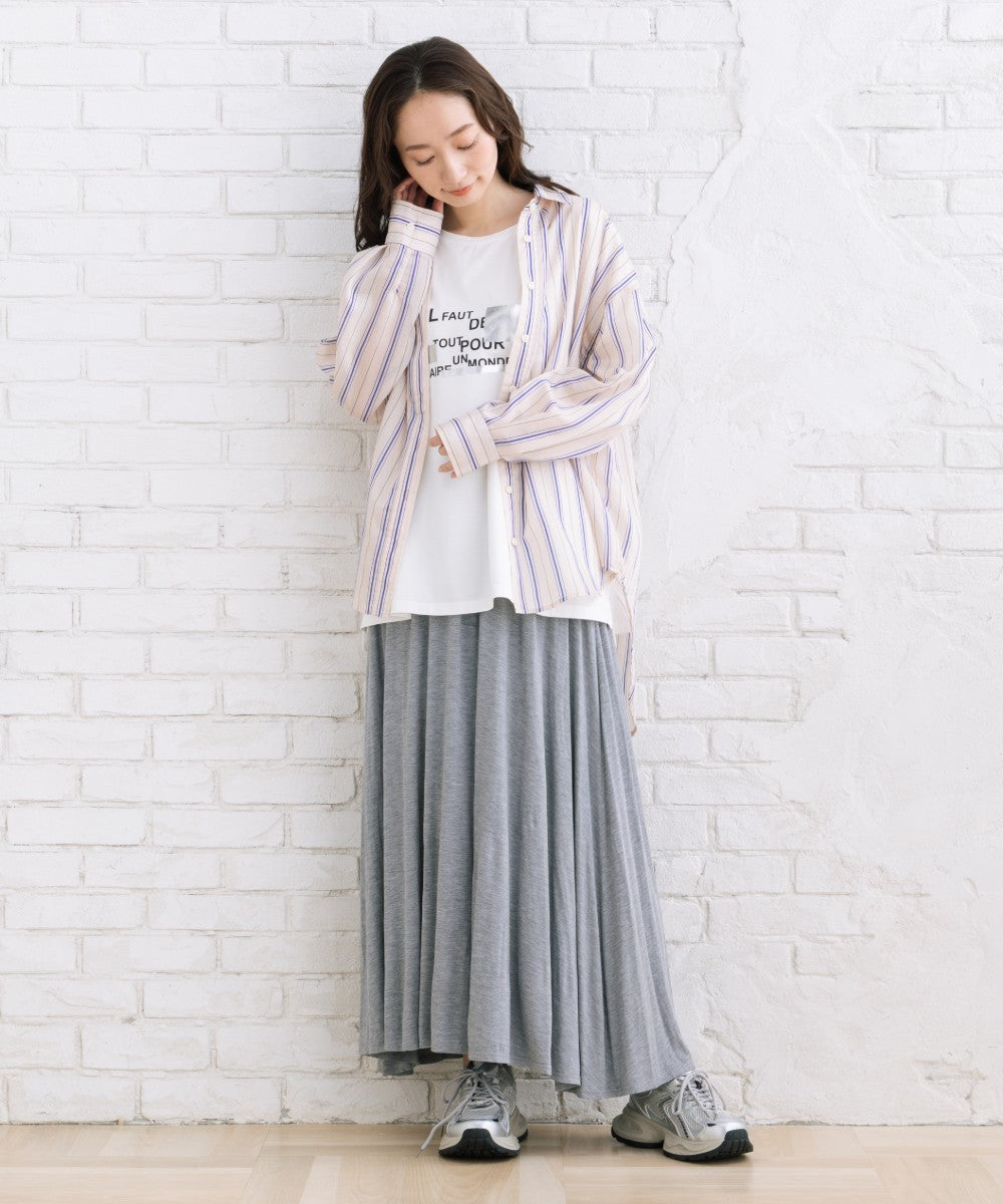 【sabstreet bis】【web限定】 シアーストライプシャツ