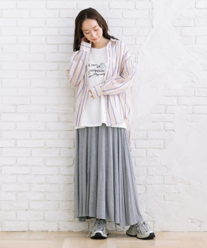 【sabstreet bis】【web限定】 シアーストライプシャツ