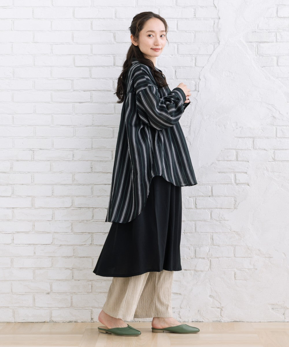 【sabstreet bis】【web限定】 シアーストライプシャツ