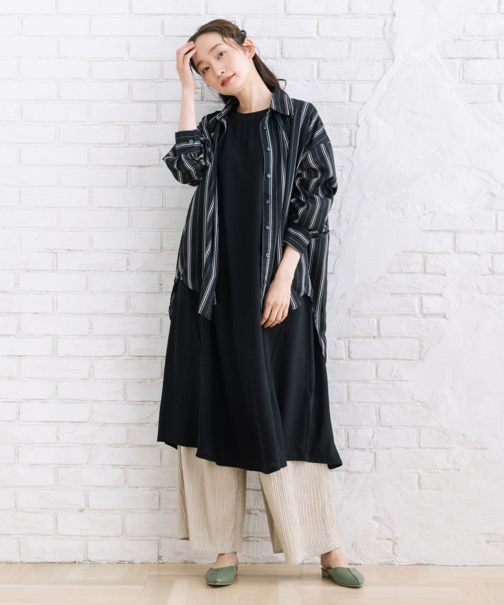 【sabstreet bis】【web限定】 シアーストライプシャツ