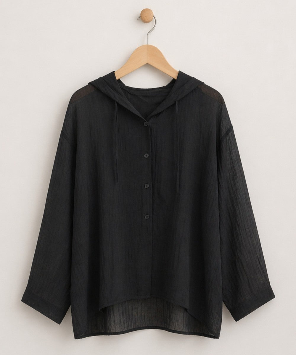 【sabstreet bis】【web限定】 シアーフーディシャツ