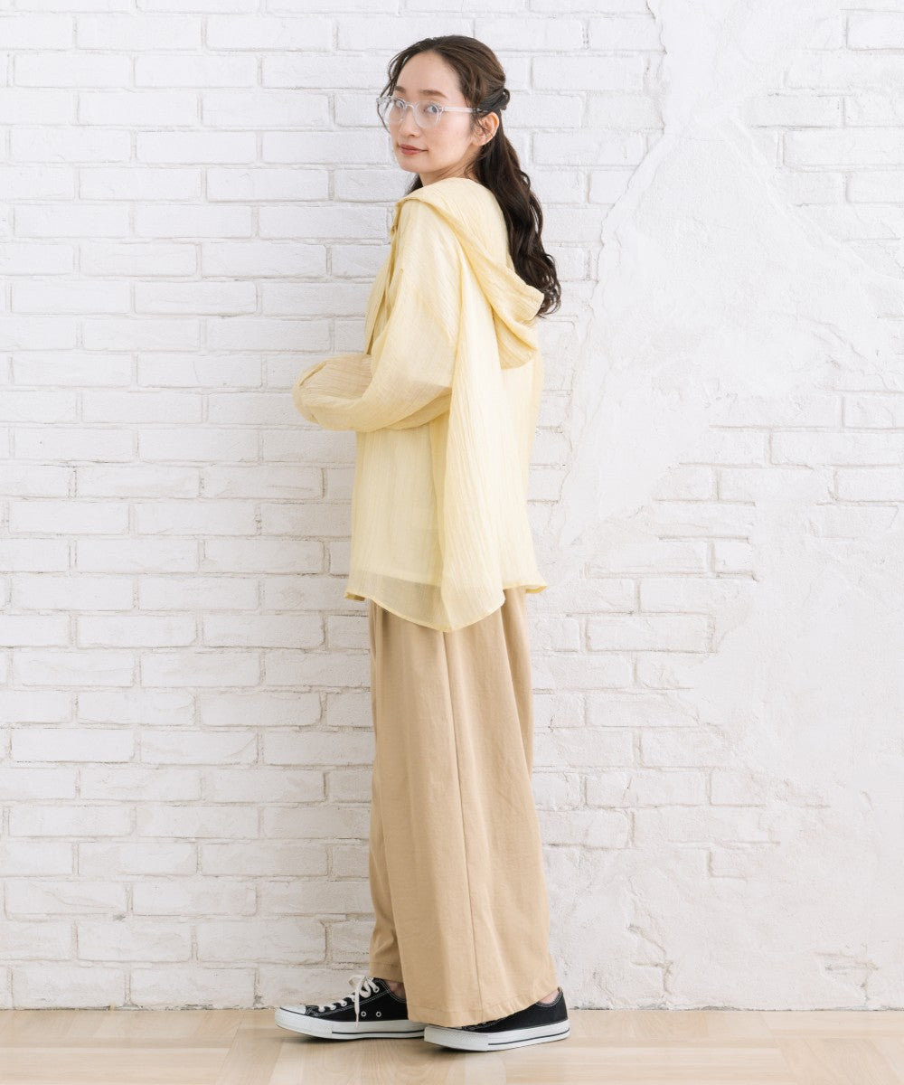 【sabstreet bis】【web限定】 シアーフーディシャツ