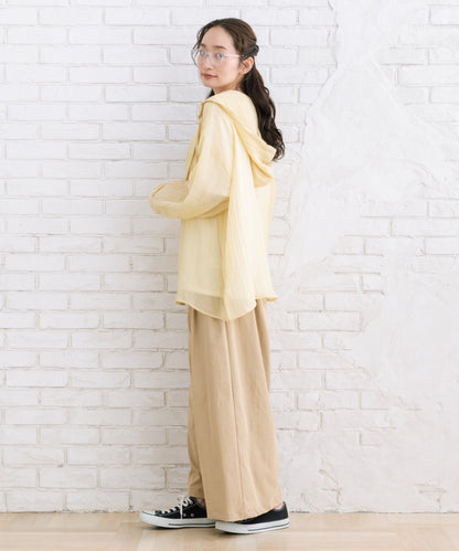 【sabstreet bis】【web限定】 シアーフーディシャツ