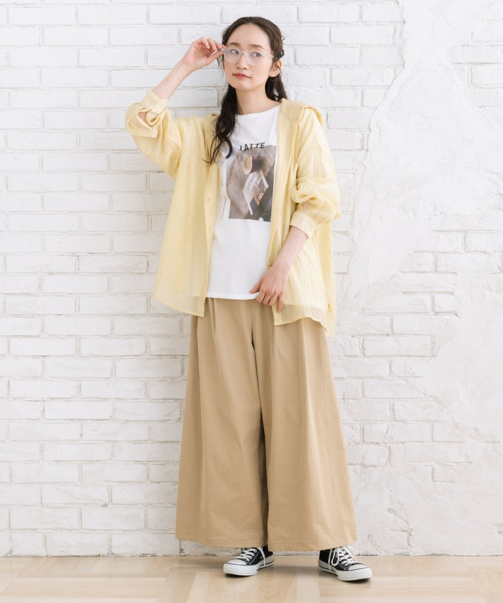 【sabstreet bis】【web限定】 シアーフーディシャツ