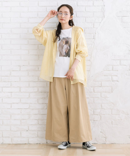 【sabstreet bis】【web限定】 シアーフーディシャツ