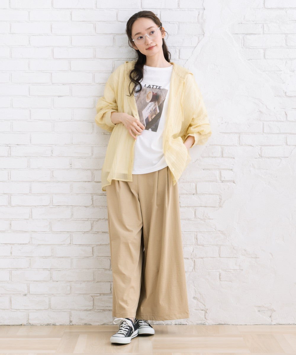 【sabstreet bis】【web限定】 シアーフーディシャツ