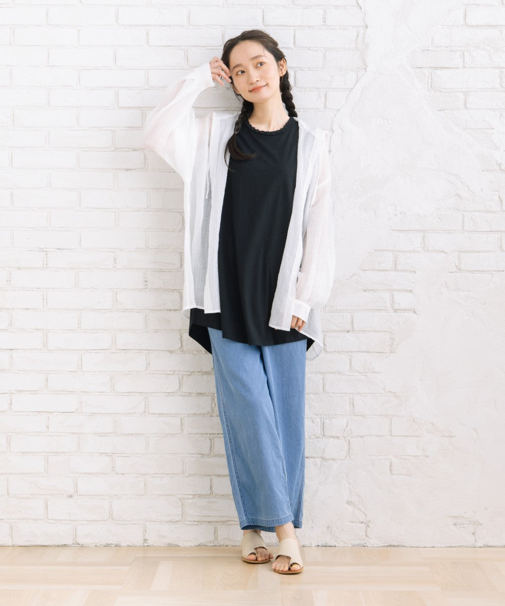 【sabstreet bis】【web限定】 シアーフーディシャツ