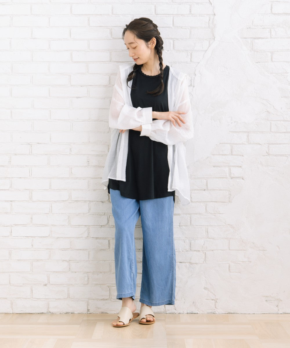 【sabstreet bis】【web限定】 シアーフーディシャツ
