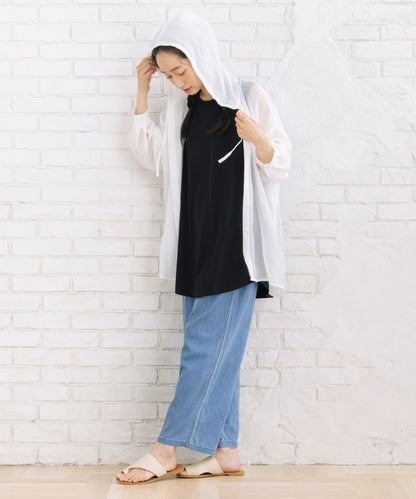 【sabstreet bis】【web限定】 シアーフーディシャツ