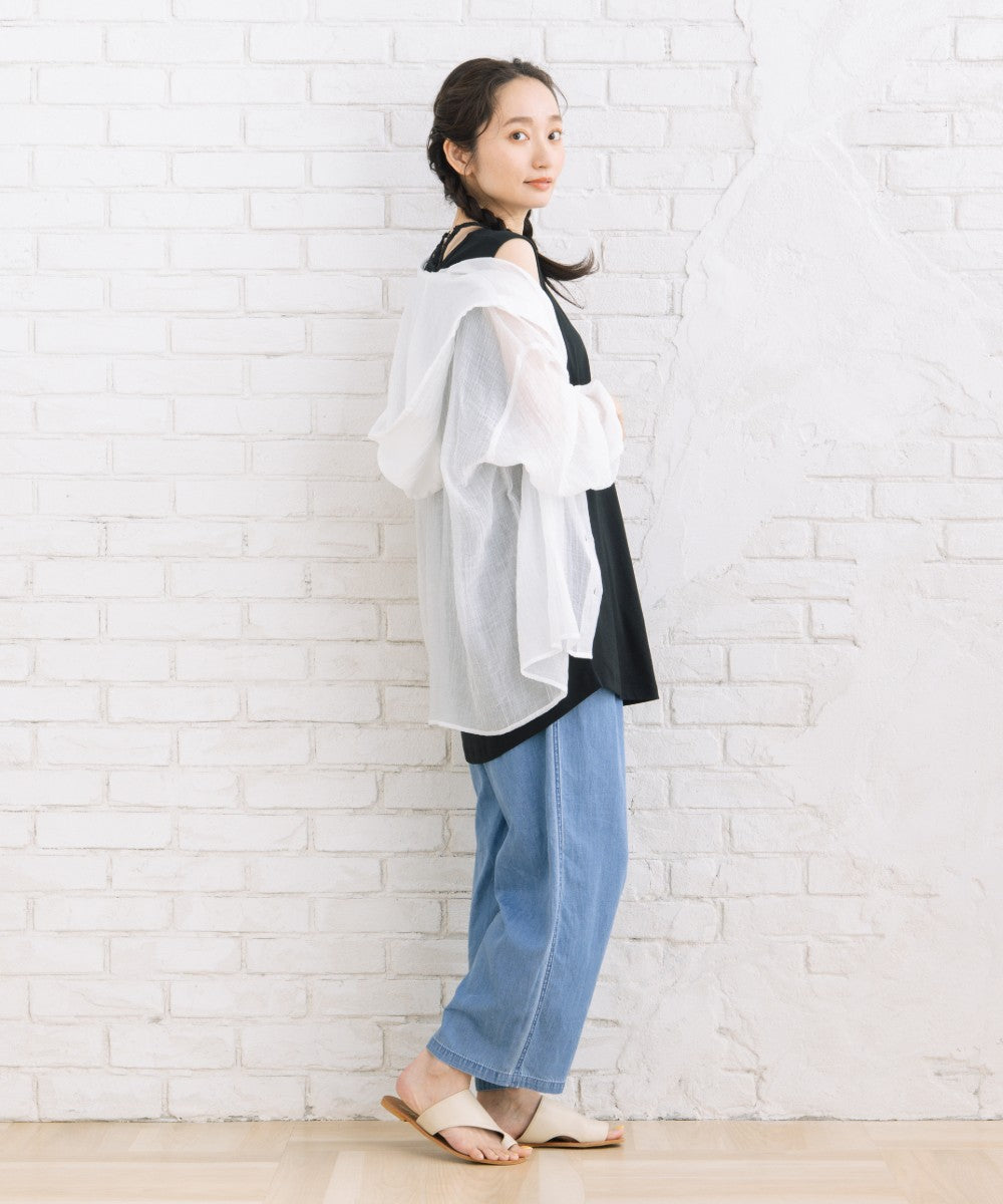 【sabstreet bis】【web限定】 シアーフーディシャツ