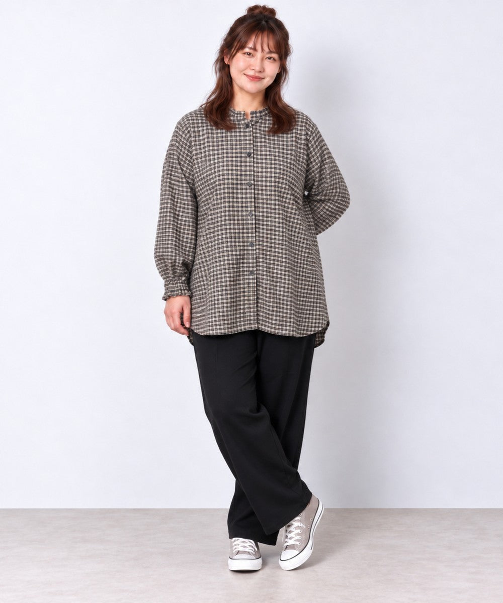 【sabstreet bis】【web限定】 アソートチェックフリルカラーブラウス【先行予約】