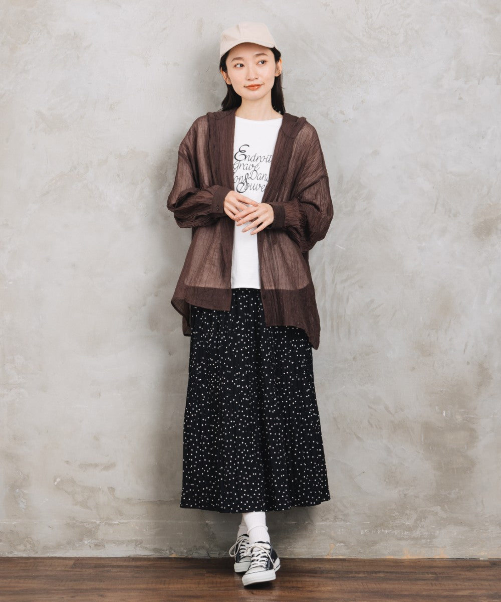 【sabstreet bis】【web限定】 シアーフーディシャツ