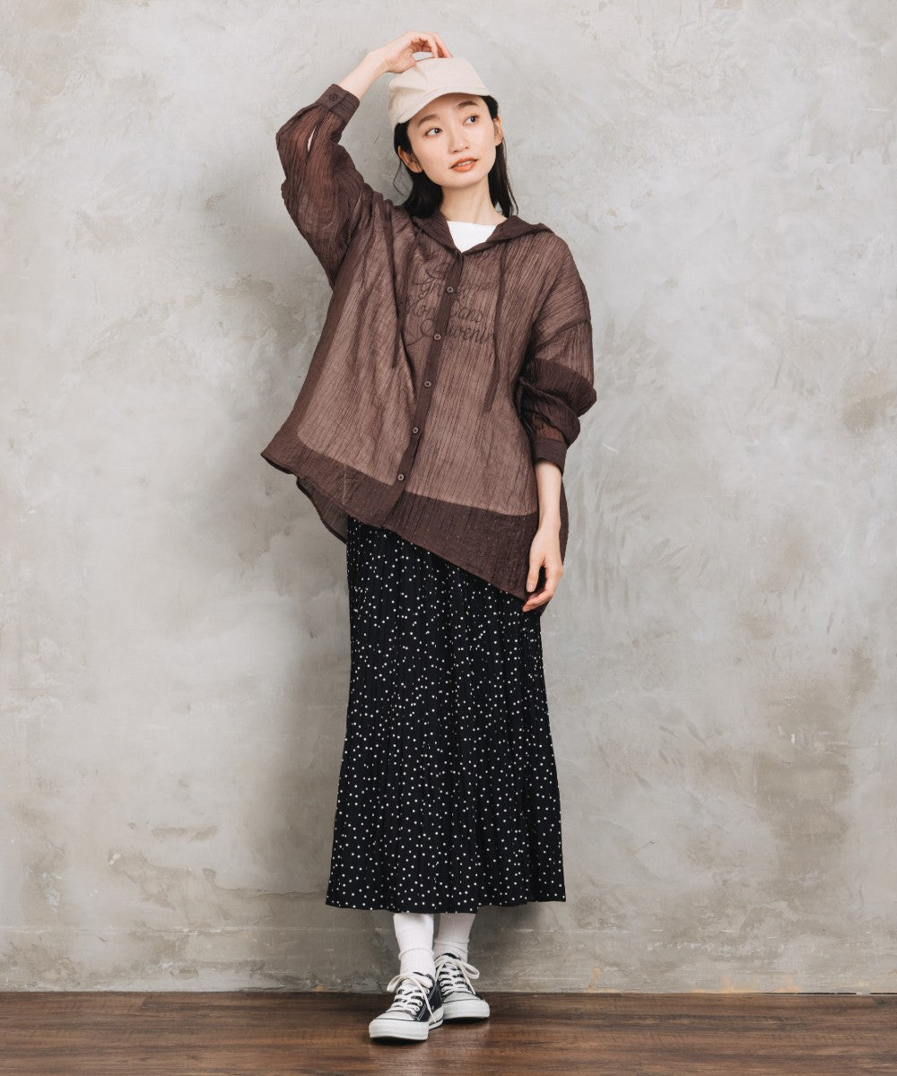 【sabstreet bis】【web限定】 シアーフーディシャツ