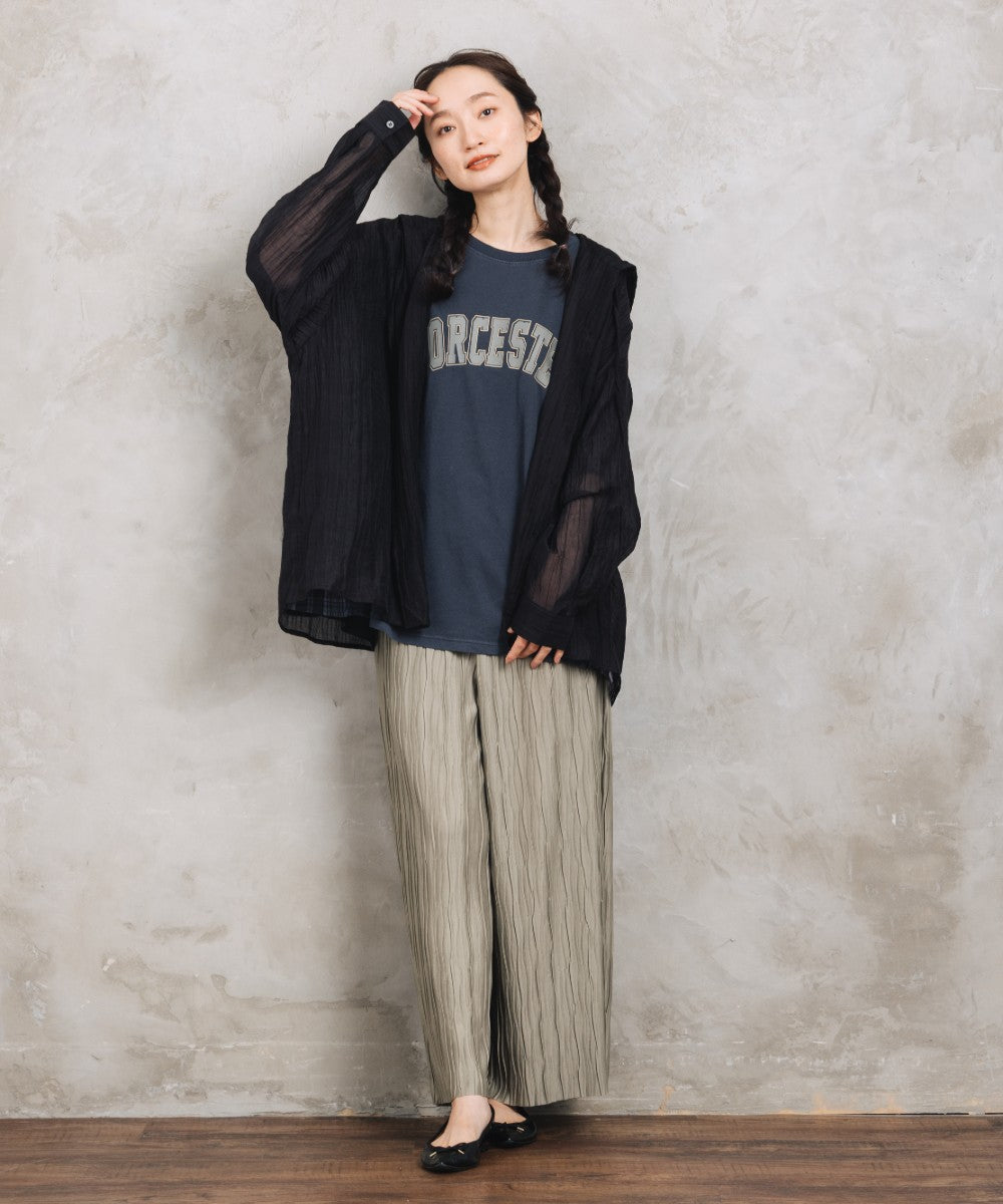 【sabstreet bis】【web限定】 シアーフーディシャツ