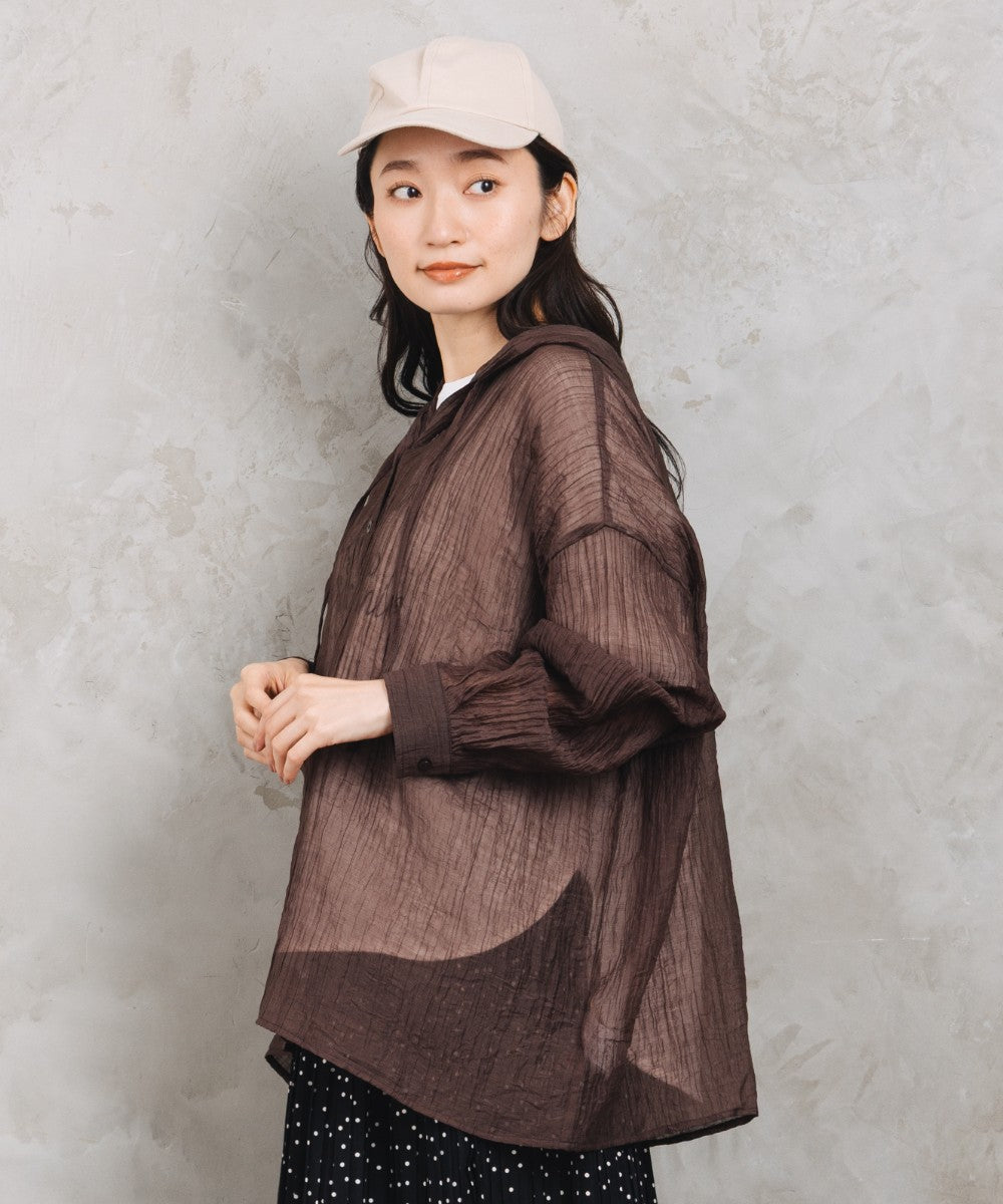 【sabstreet bis】【web限定】 シアーフーディシャツ