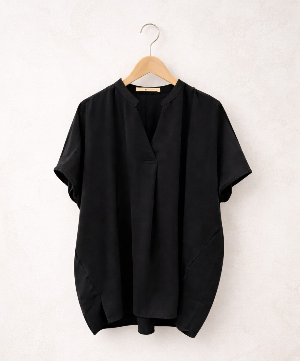 【sabstreet bis】【web限定】 【COOL・UV・防シワ】ライトジョーゼットスキッパーシャツ