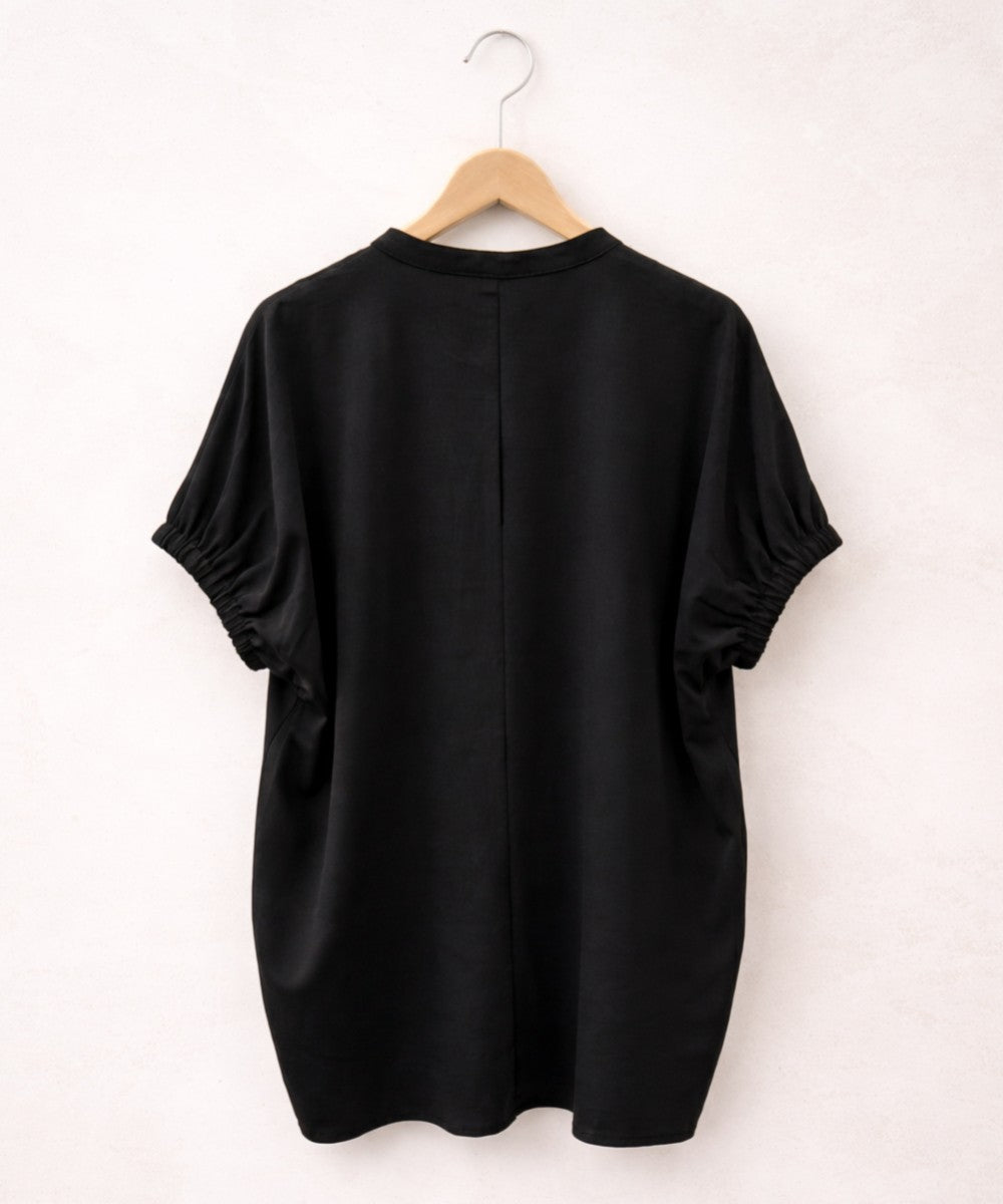 【sabstreet bis】【web限定】 【COOL・UV・防シワ】ライトジョーゼットスキッパーシャツ