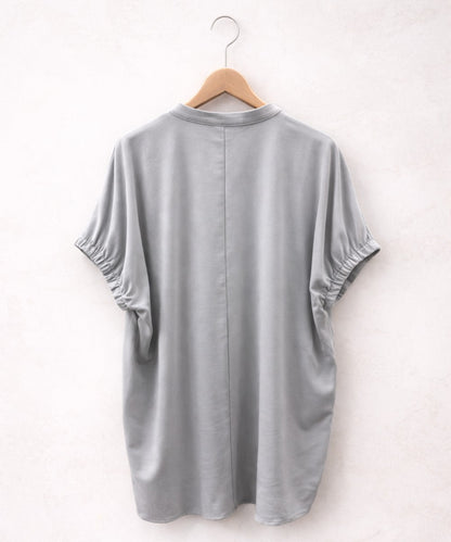 【sabstreet bis】【web限定】 【COOL・UV・防シワ】ライトジョーゼットスキッパーシャツ