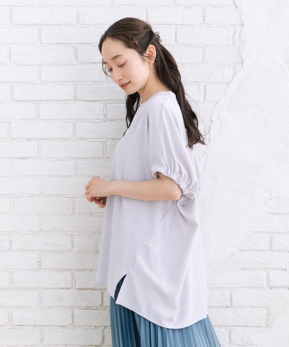 【sabstreet bis】【web限定】 【COOL・UV・防シワ】ライトジョーゼットスキッパーシャツ