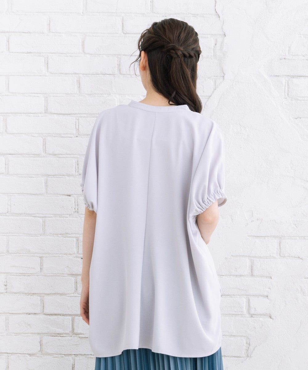 【sabstreet bis】【web限定】 【COOL・UV・防シワ】ライトジョーゼットスキッパーシャツ