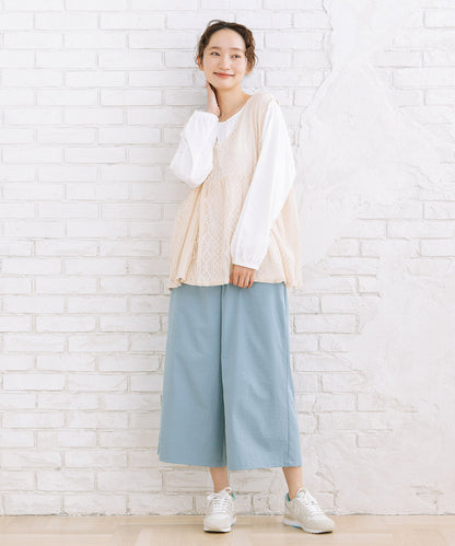 【sabstreet bis】【web限定】 ペプラムレースベストアンサンブル