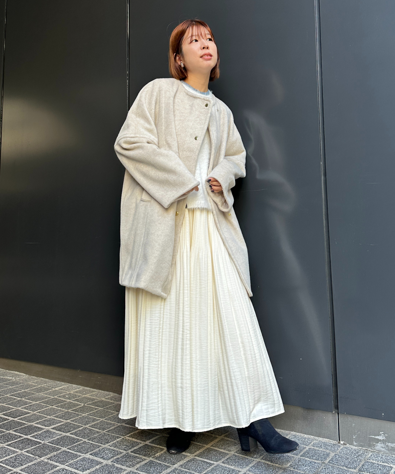 【SEADRAKE】【R】ニットシャギーウールミドルコート