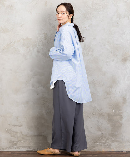 【sabstreet bis】ライトジョーゼットタックパンツ