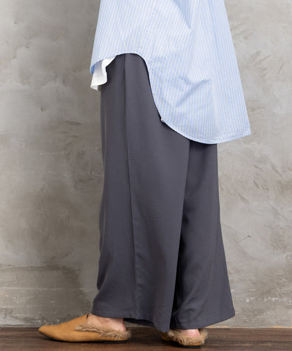 【sabstreet bis】ライトジョーゼットタックパンツ