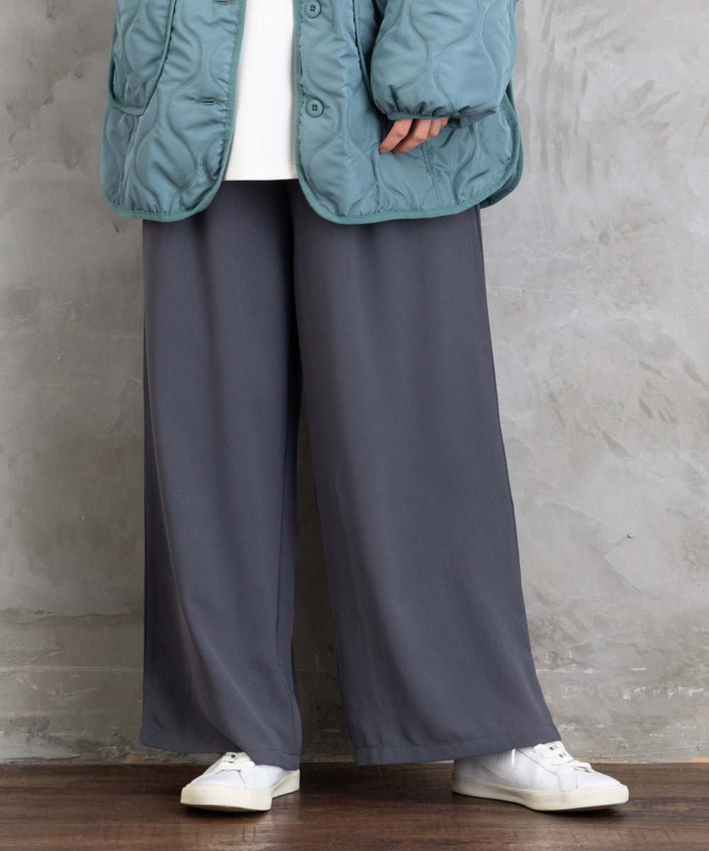 【sabstreet bis】ライトジョーゼットタックパンツ