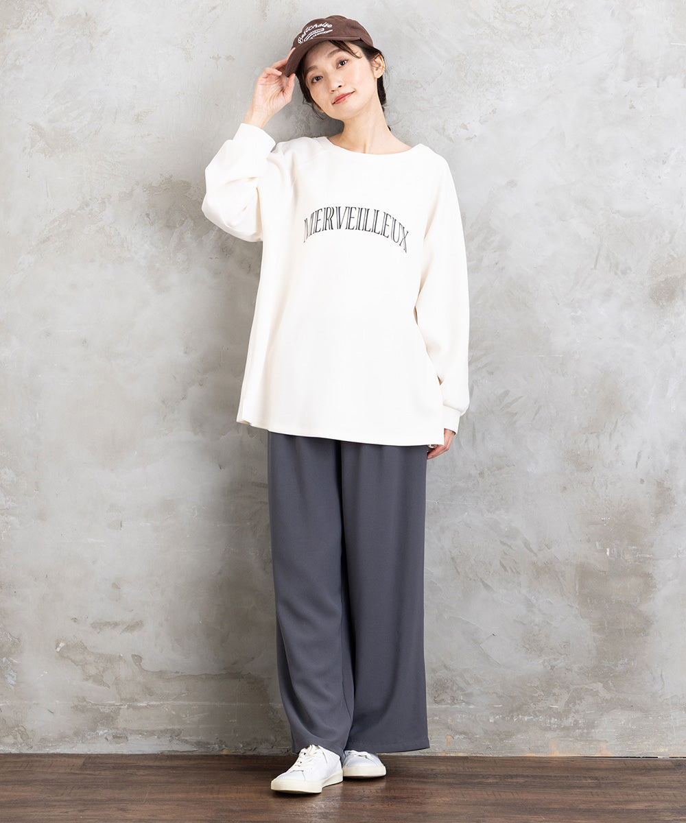 【sabstreet bis】ライトジョーゼットタックパンツ