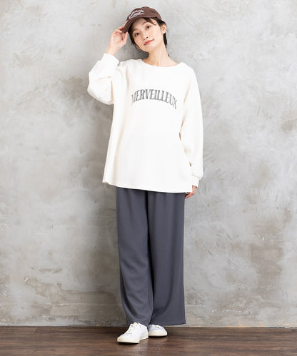 【sabstreet bis】ライトジョーゼットタックパンツ