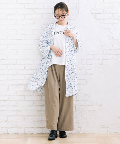 【sabstreet bis】【web限定】 ストレッチタックワイドパンツ