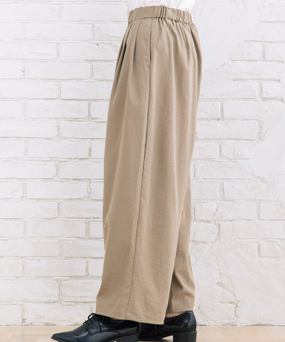 【sabstreet bis】【web限定】 ストレッチタックワイドパンツ