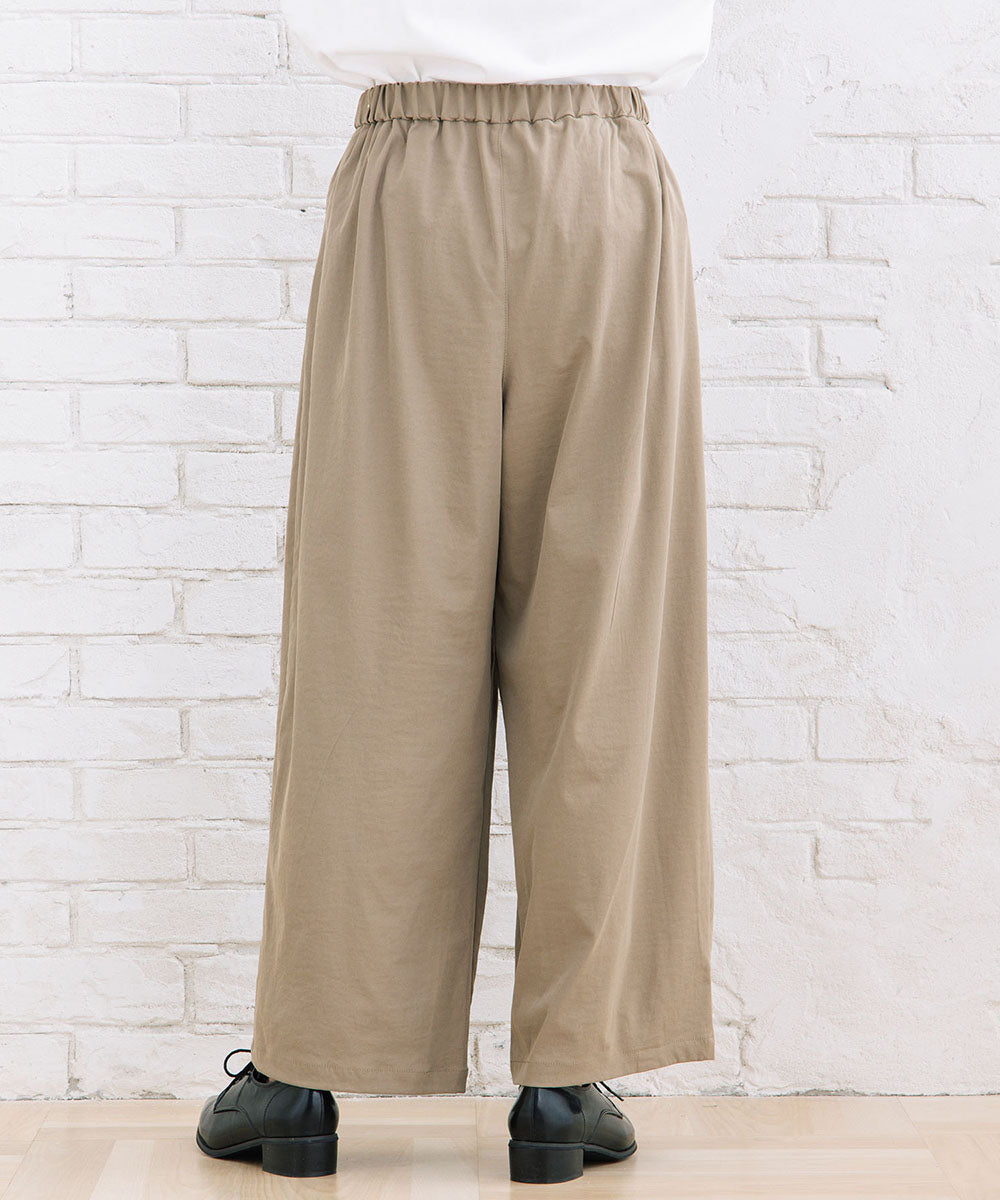 【sabstreet bis】【web限定】 ストレッチタックワイドパンツ