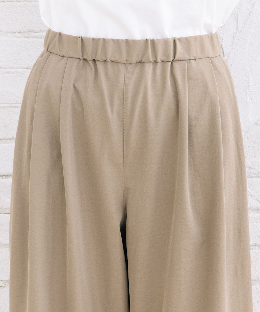【sabstreet bis】【web限定】 ストレッチタックワイドパンツ