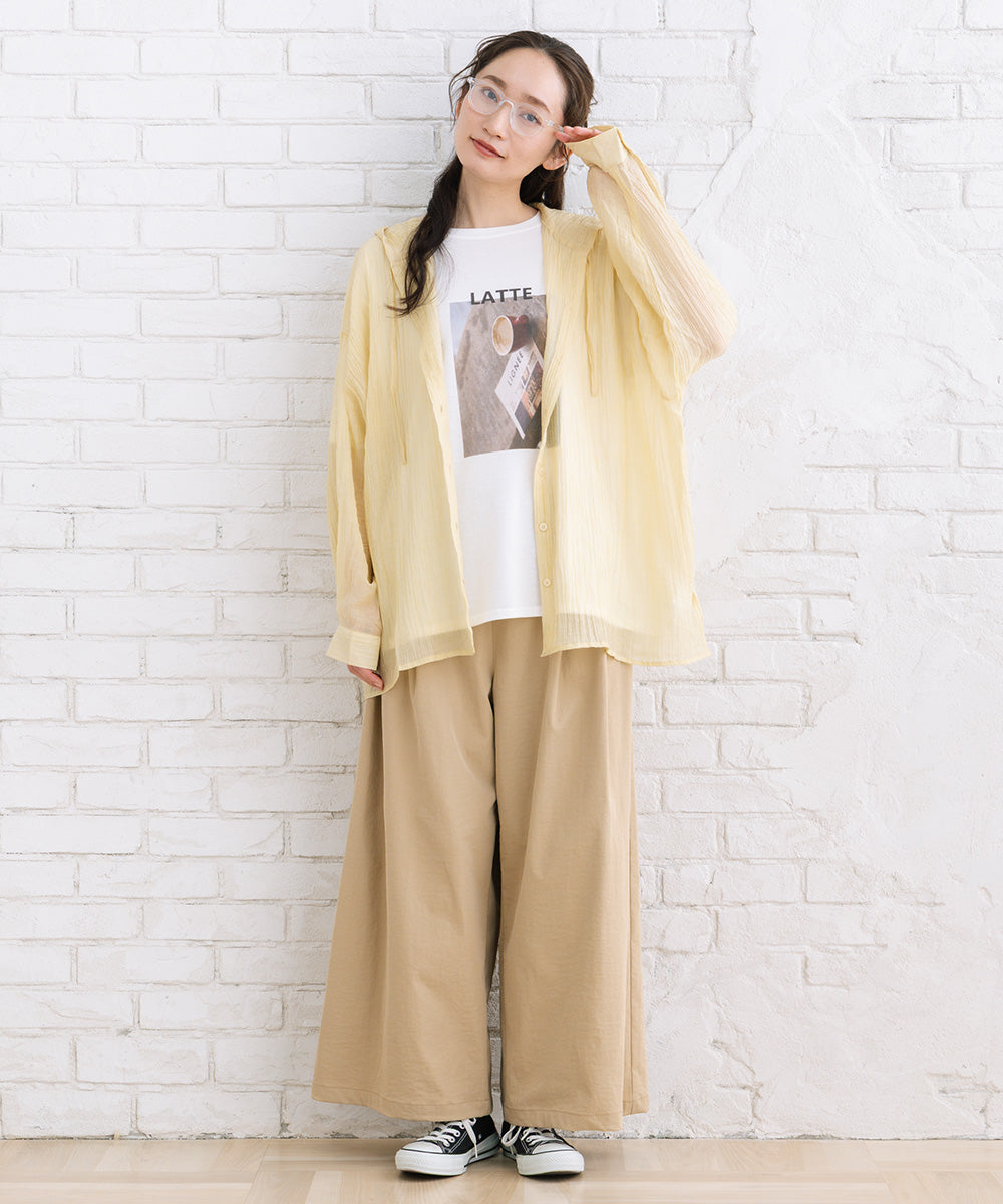 【sabstreet bis】【web限定】 ストレッチゆるタックワイドパンツ