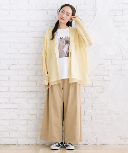 【sabstreet bis】【web限定】 ストレッチゆるタックワイドパンツ