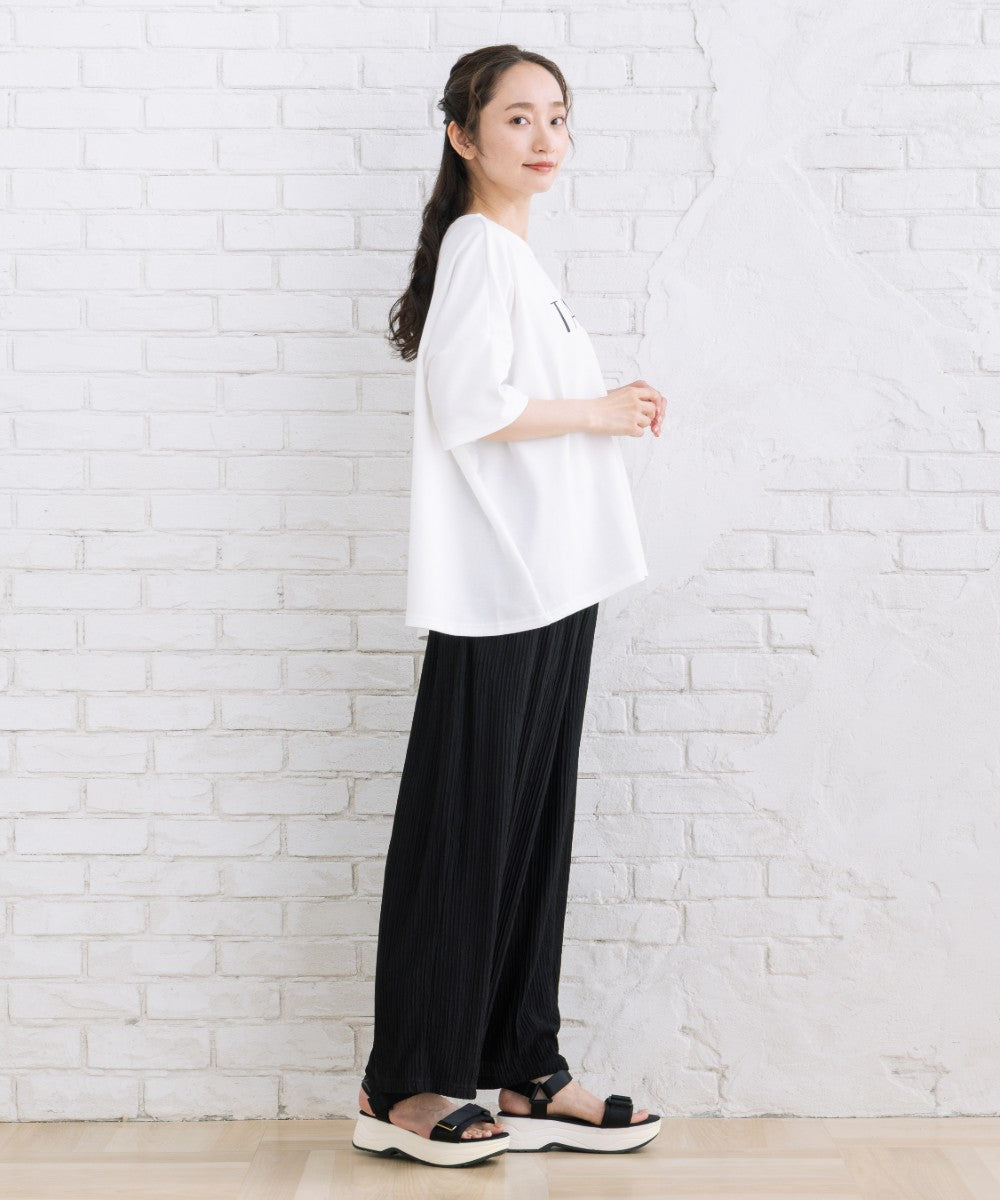 【sabstreet bis】【web限定】 ジャカードワイドパンツ