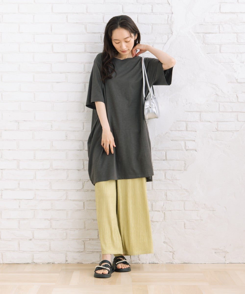 【sabstreet bis】【web限定】 ジャカードワイドパンツ