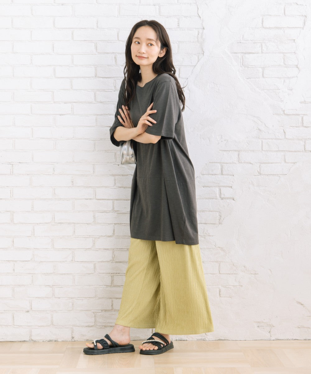 【sabstreet bis】【web限定】 ジャカードワイドパンツ