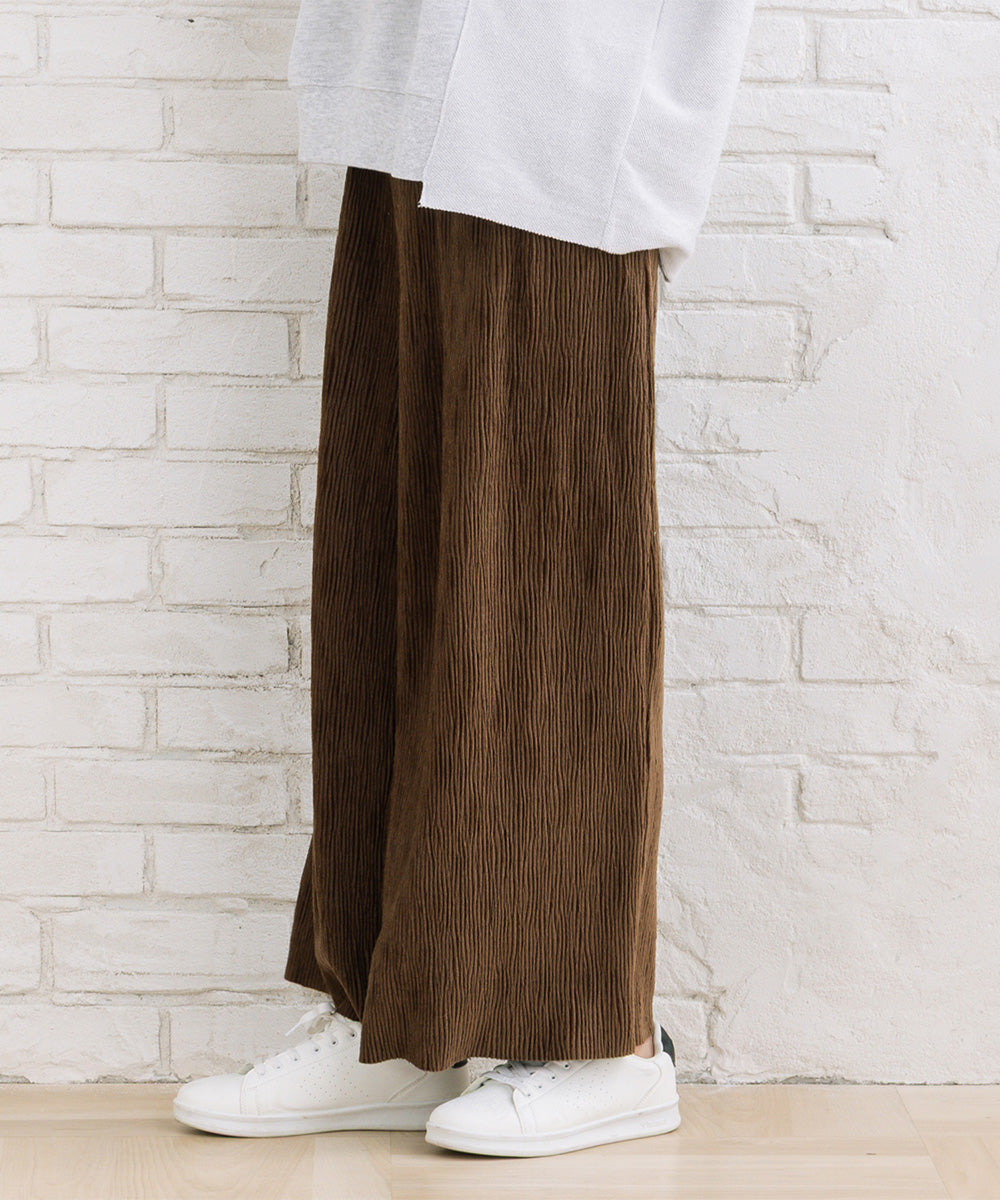 【sabstreet bis】【web限定】 ベロアプリーツパンツ