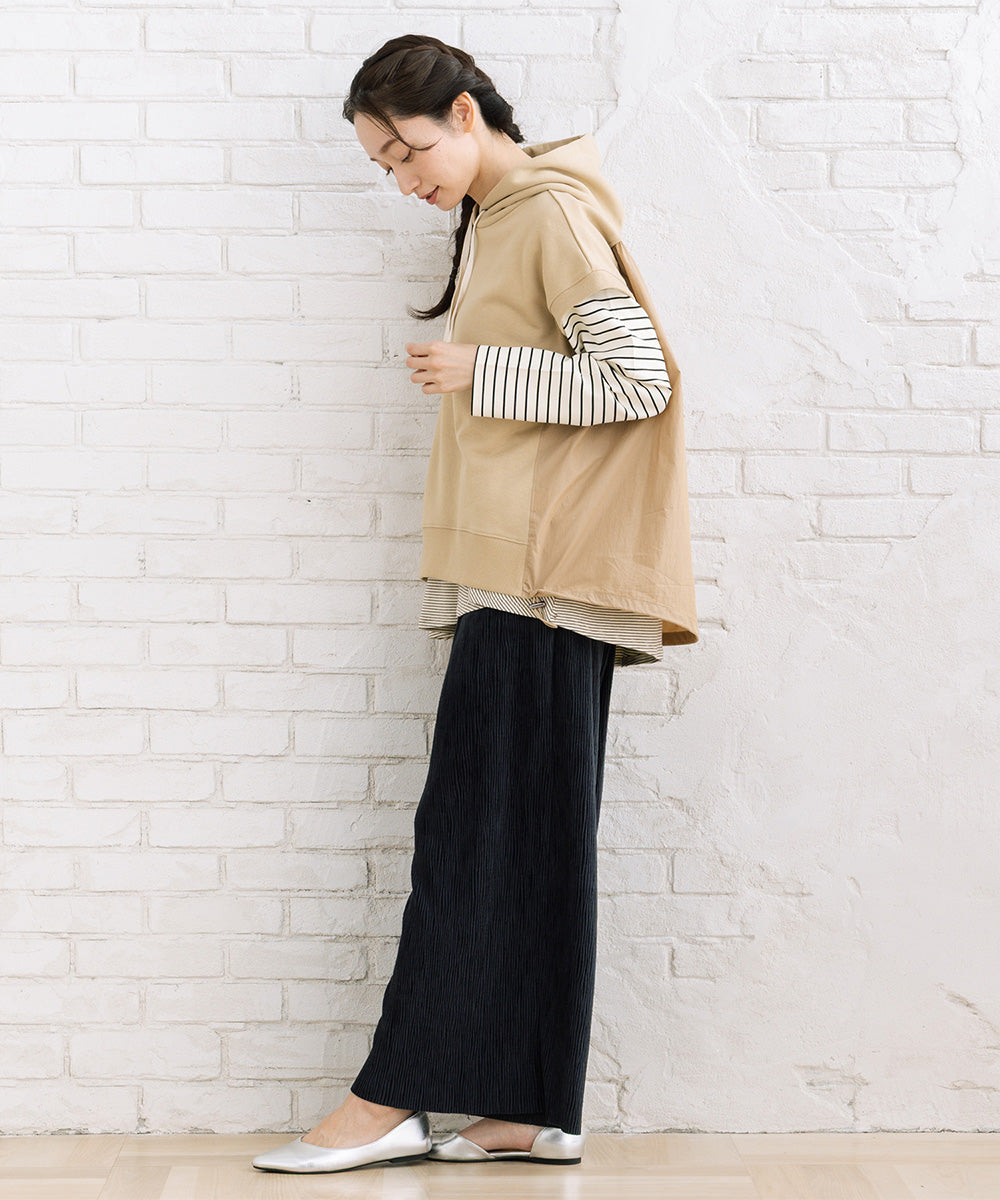 【sabstreet bis】【web限定】 ベロアプリーツパンツ